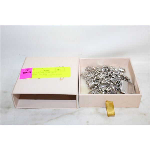 ESTATE CHARM BRACELET *NOT ALL SILVER* ACID TESTED