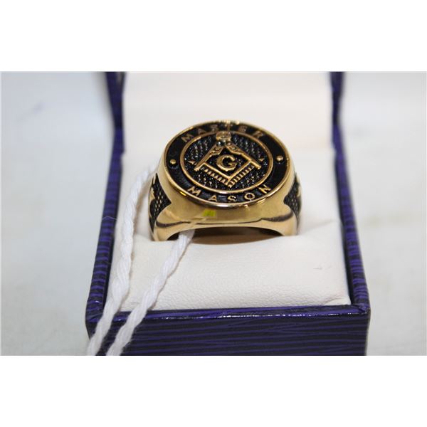 REPLICA FREE MASONS 'MASTER MASON' RING SIZE 10