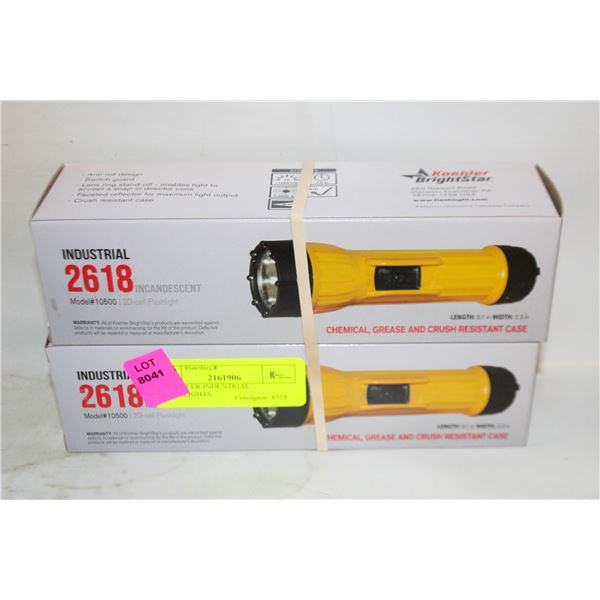 2 KOEHLER INDUSTRIAL FLASHLIGHTS