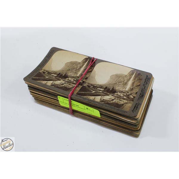 STACK OF ANTIQUE STEREO PICTURES