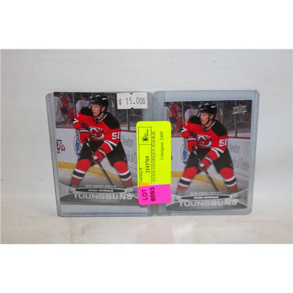 PAIR OF ADAM HENRIQUE ROOKIE CARDS