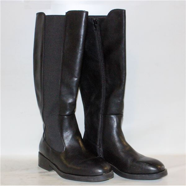STEVE MADDEN WOMENS SIZE 8 BLACK HIGH BOOTS