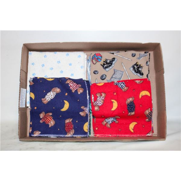 82 FLANNEL SQUARE 6.5"X6.5" QUILT BLOCKS, FLANNE