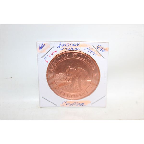 U.S.A. ONE OUNCE .999 FINE COPPER COIN