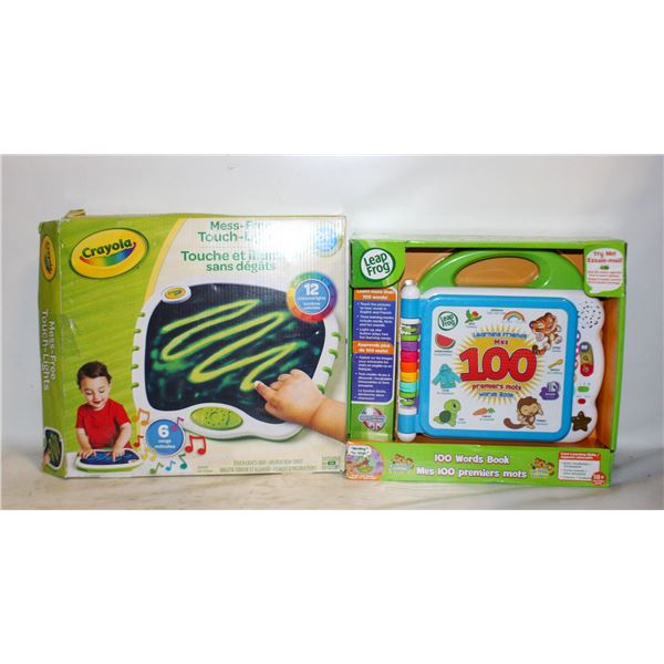LOT OF 2 TODDLER TOYS - LEAP FROG & CRAYOLA