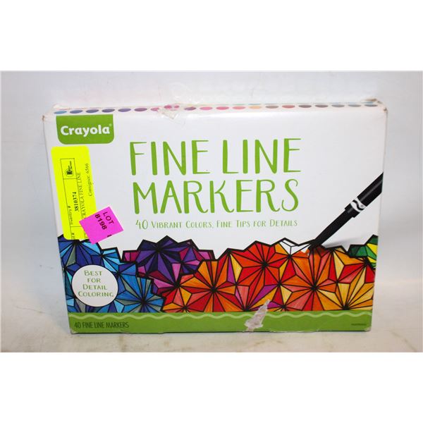 SET OF 40 CRAYOLA FINE LINE MARKERS