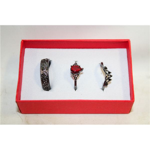 NEW 3PCS/SET RING SET SZ8