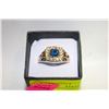 Image 1 : NEW MENS SAPPHIRE STYLE RING SIZE 10