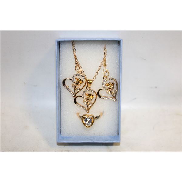 NEW NECKLACE AND RING WITH EARRINGS