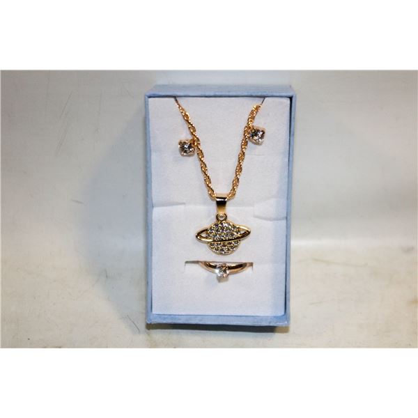 NEW NECKLACE AND RING WITH EARRINGS