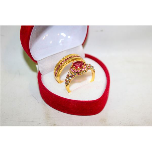 NEW 2PCS/SET RING SET SZ8