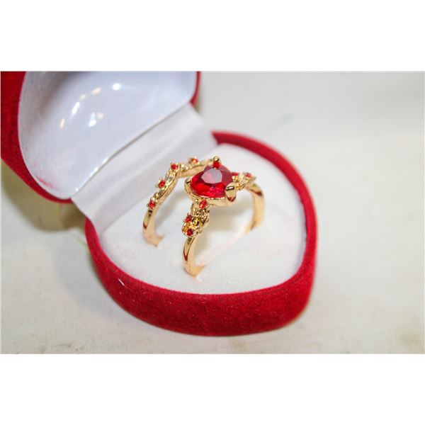 NEW 2PCS/SET RING SET SZ7
