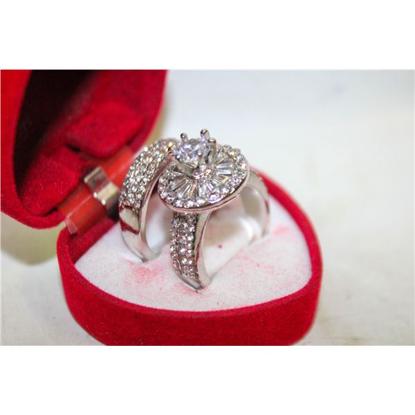 NEW 2PCS/SET RING SET SZ8