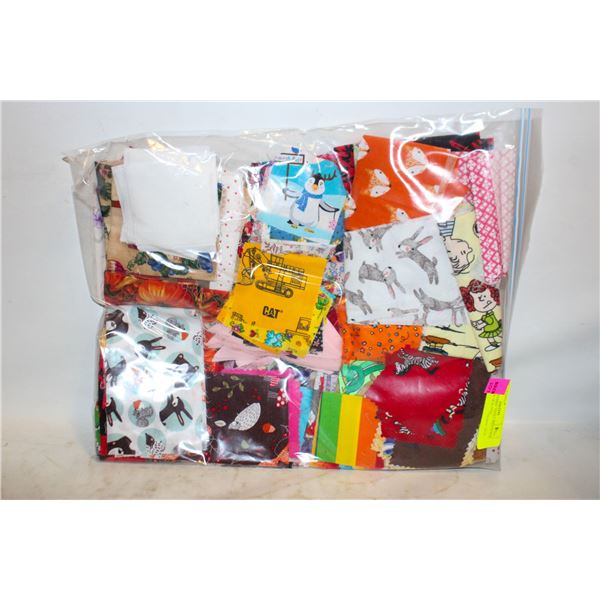 COTTON FABRIC SMALL PIECES FOR SEWING & QUILTING