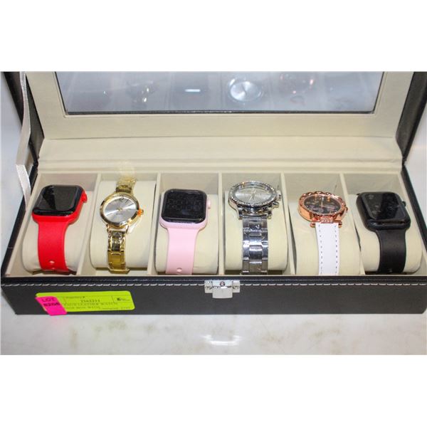 NEW FAUX LEATHER WATCH STORAGE BOX WITH