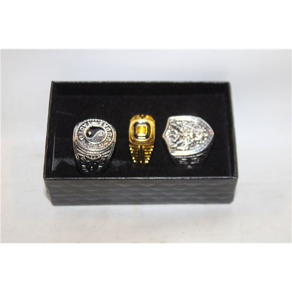 NEW 3PCS/SET MEN'S RING - SIZE 10