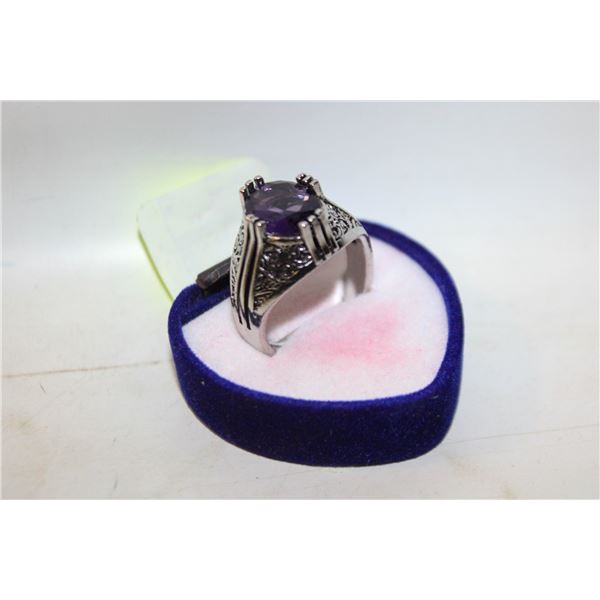 NEW BLACK STONE RING SIZE 12