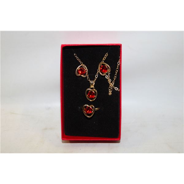 NEW NECKLACE AND RING WITH EARRINGS