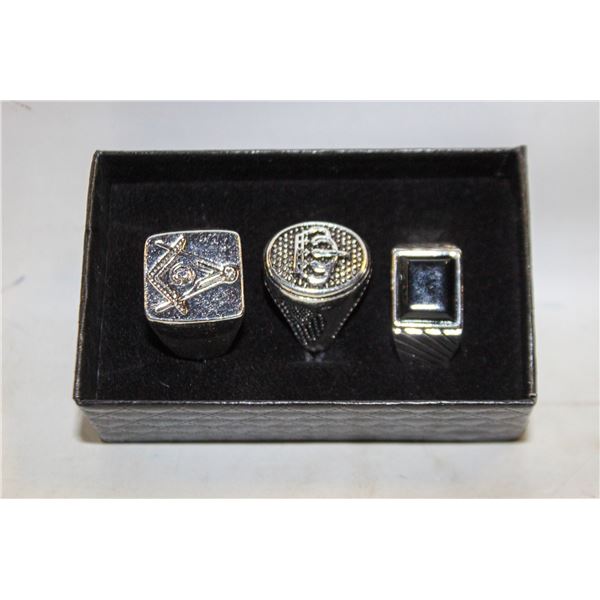 NEW 3PCS/SET MEN'S RING - SIZE 10