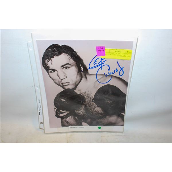 GEORGE CHUVALO CANADIAN HEAVY WEIGHT SIGNATURE