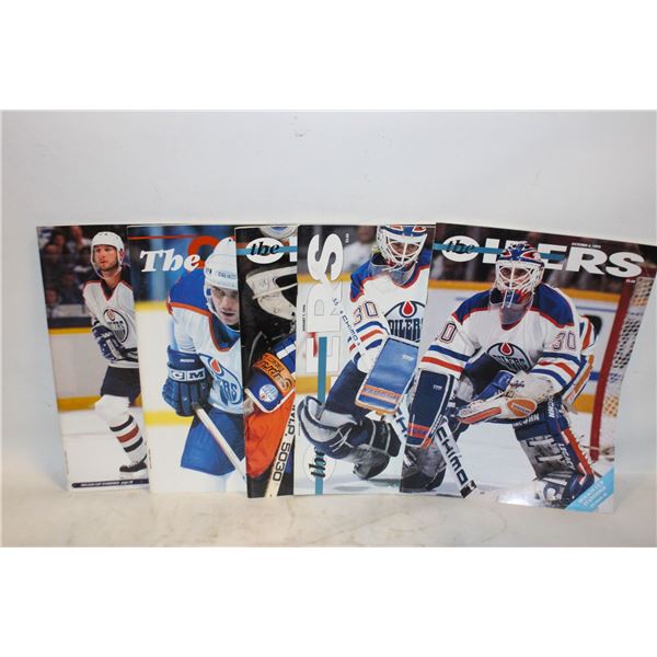 FLAT OF 6 EDMONTON OILERS MAGAZINES 1993-97