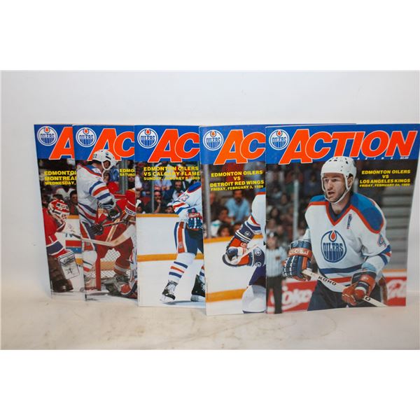 FLAT OF 5 EDMONTON OILERS 1988 ACTION MAGAZINES