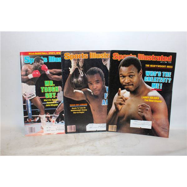 FLAT OF 3 BOXING CHAMPIONS SPORTS ILLUSTRATED
