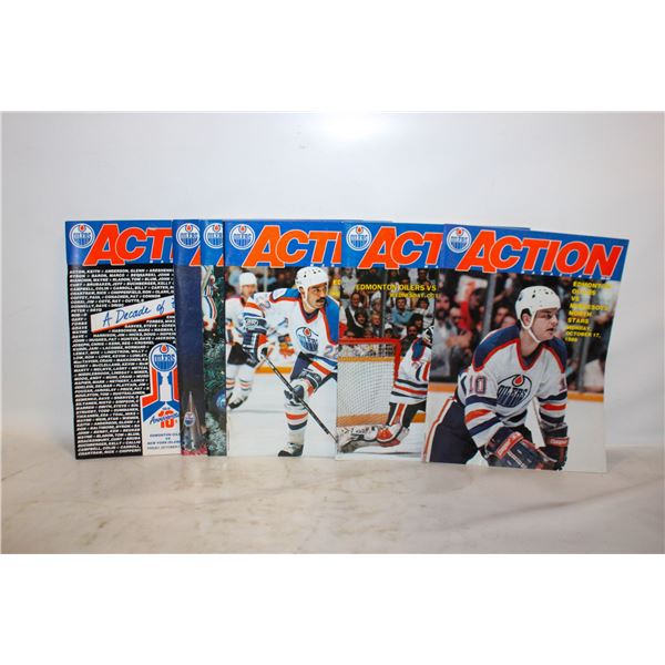 FLAT OF 6 EDMONTON OILERS 1988 ACTION MAGAZINES