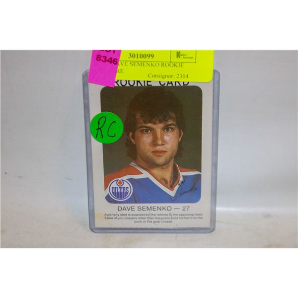 1981-82 DAVE SEMENKO ROOKIE