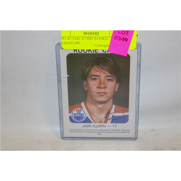 1981-82 JARI KURRI ROOKIE