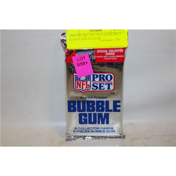 1990 PRO SET NFL SEALED BUBBLE GUM SUPER FLAVOR