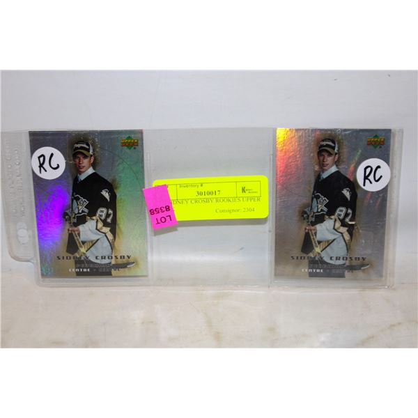 2X SIDNEY CROSBY ROOKIES UPPER DECK