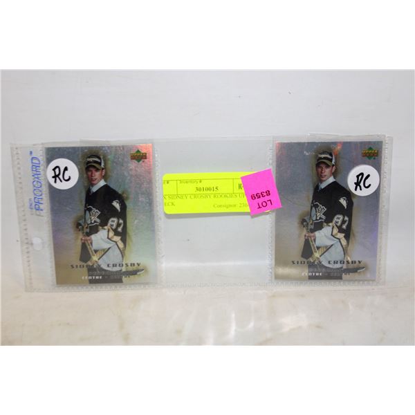 2X SIDNEY CROSBY ROOKIES UPPER DECK