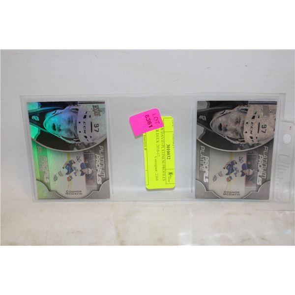 2X MCDAVID PLATINUM PROFILES UPPER DECK 2016-17