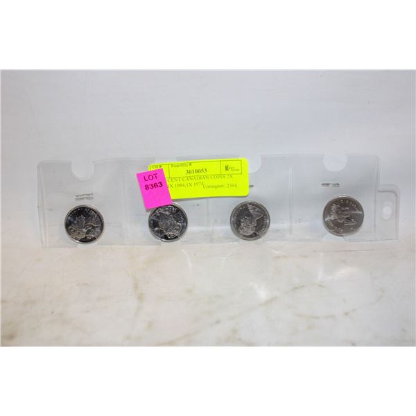 4X 50 CENT CANADIAN COINS 2X 2022, 1X 1994,1X 1974