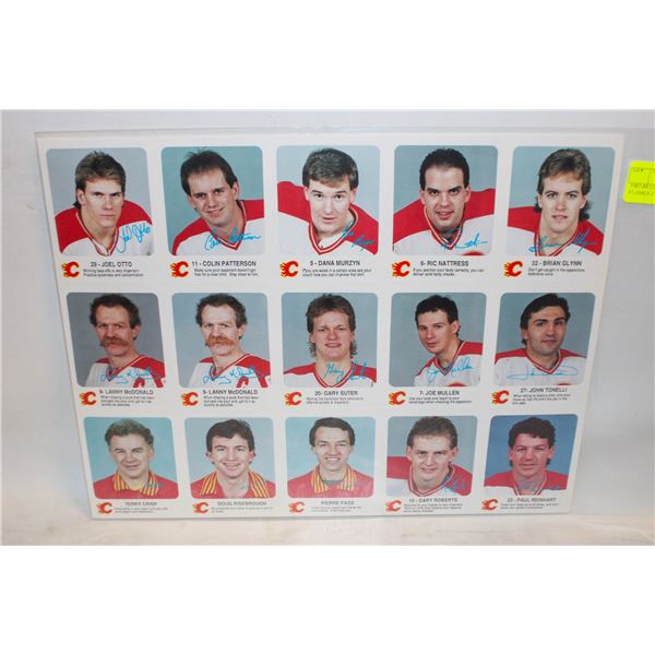 1987-88 UNCUT SHEET FLAMES 2 LANNY