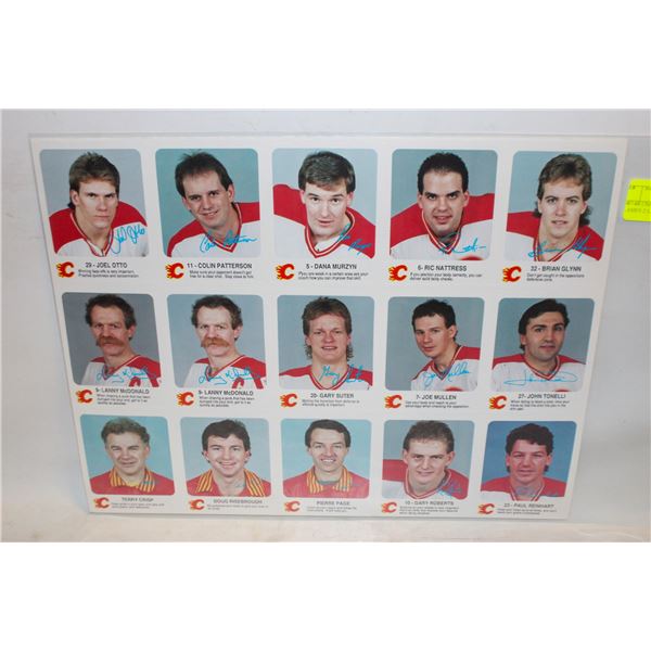1987-88 UNCUT SHEET FLAMES 2 LANNY