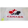 Image 1 : HOCKEY CANADA FLAG WHITE 12" X 17"