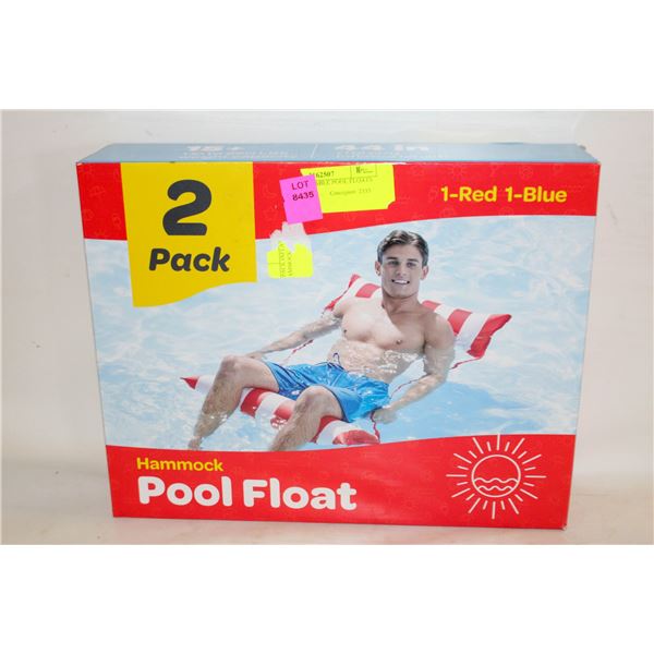 2 PACK INFLATABLE POOL FLOATS HAMMOCK