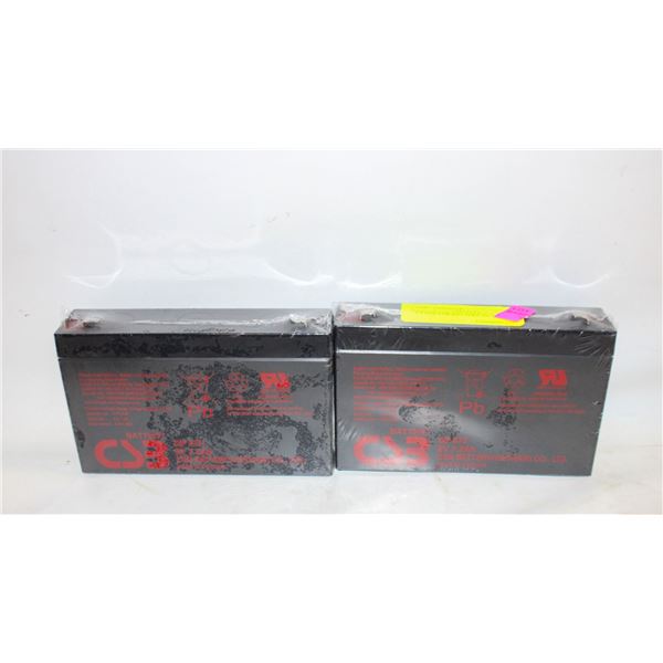 2 PACK CSB BATTERY 6V 7.2A NEW