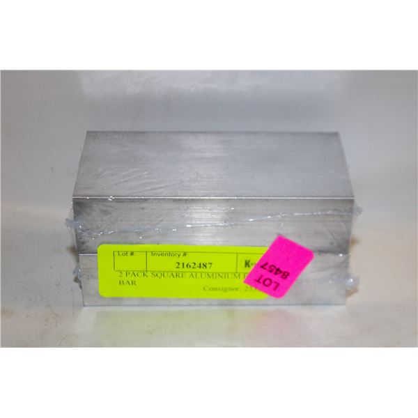 2 PACK SQUARE ALUMINIUM FLAT BAR
