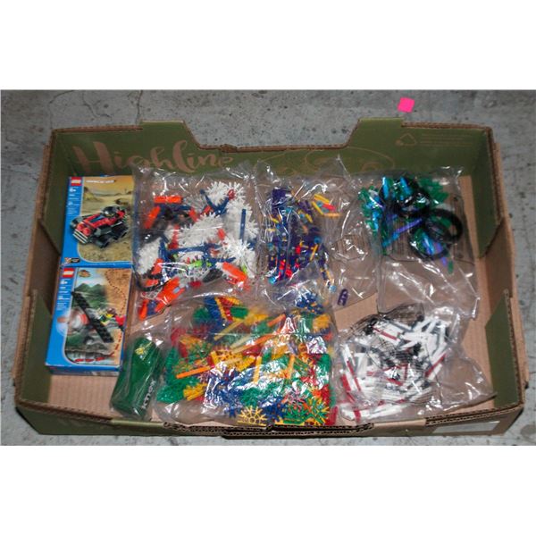 2 NEW LEGO PKS 5 NEW K'NEX PKS