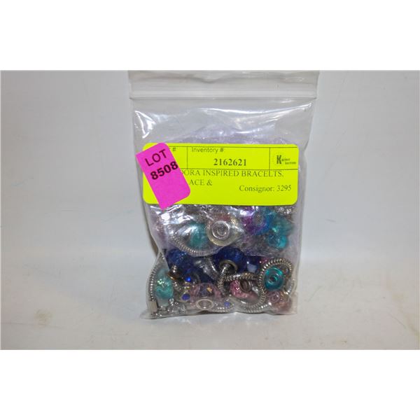 PANDORA INSPIRED BRACELTS, NECKLACE &