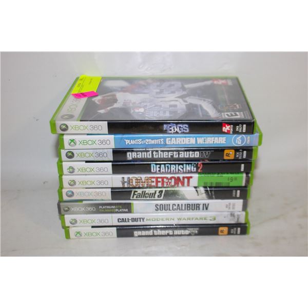 9 XBOX 360 GAMES