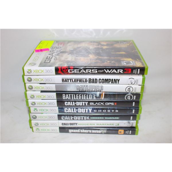 9 XBOX 360 GAMES