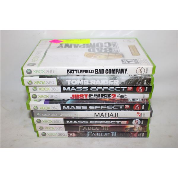 9 XBOX 360 GAMES
