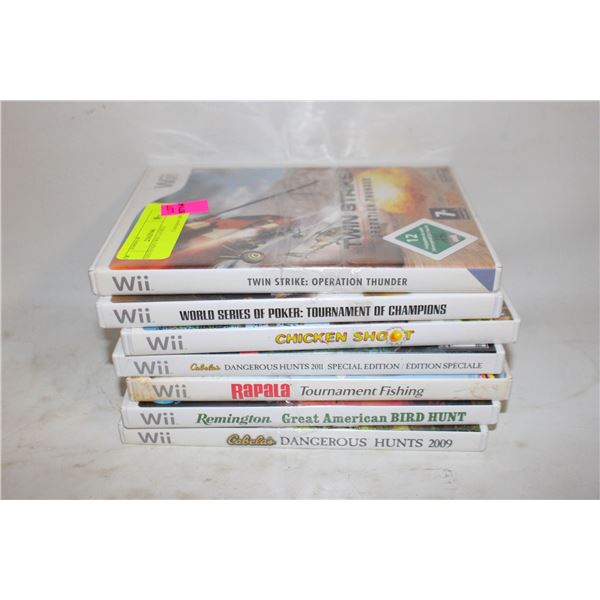 7 NINTENDO WII GAMES