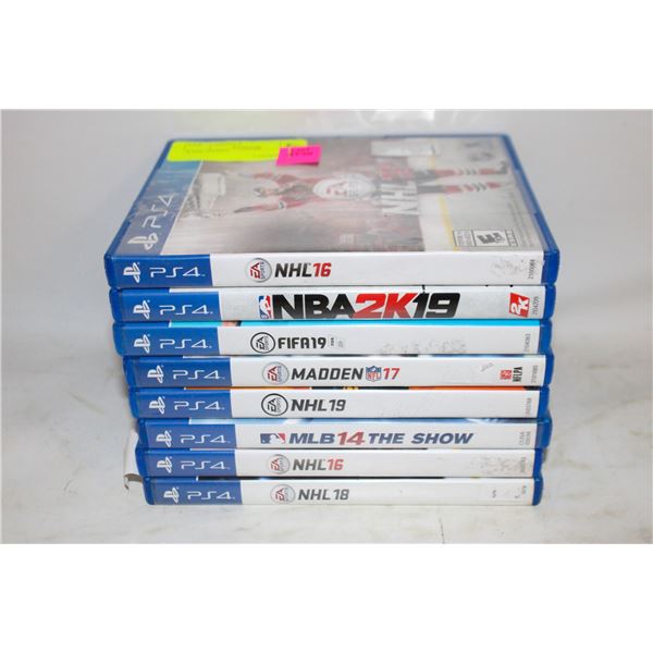 8 PS4 GAMES