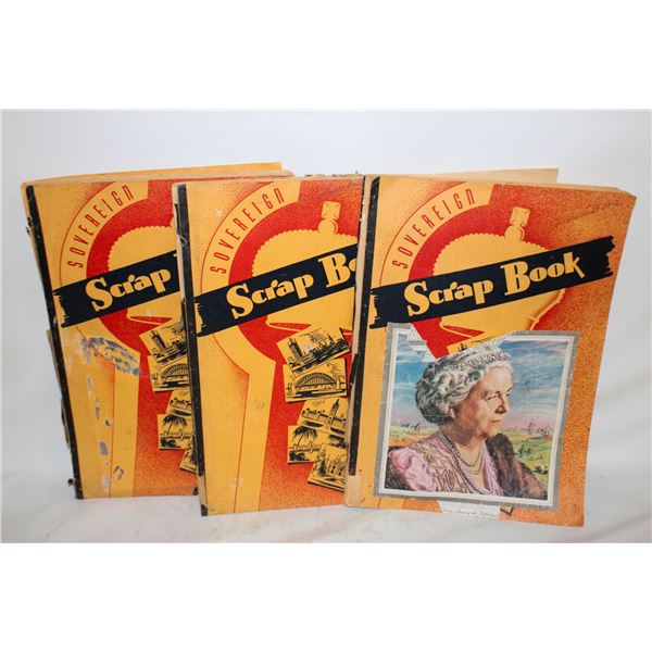 3 VINTAGE SOVEREIGN SCRAP BOOKS & CLIPPINGS
