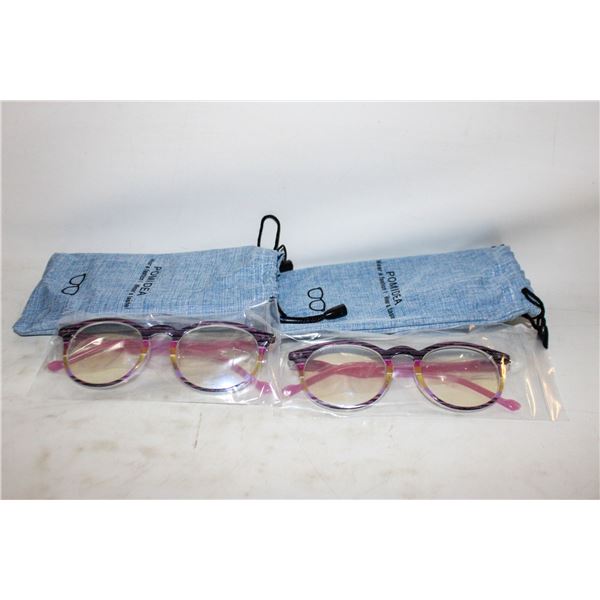2 NEW PINKS BLUE LIGHT GLASSES